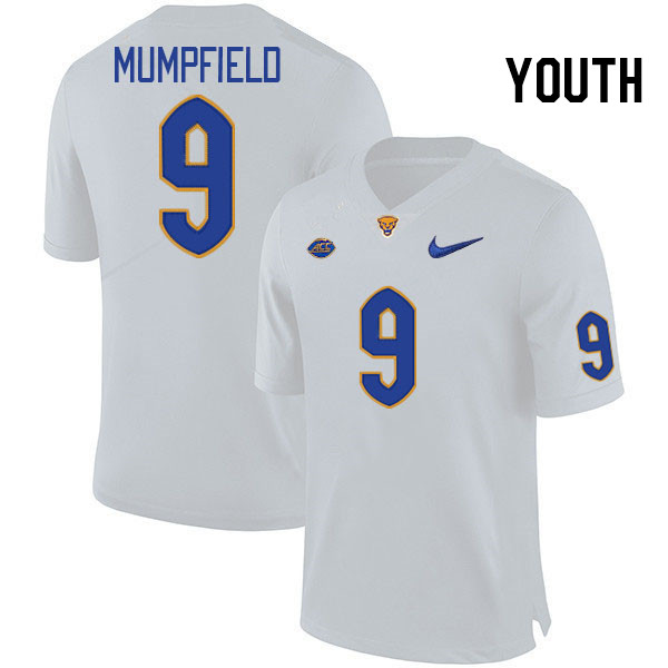 Youth #9 Konata Mumpfield Pitt Panthers College Football Jerseys Stitched Sale-White